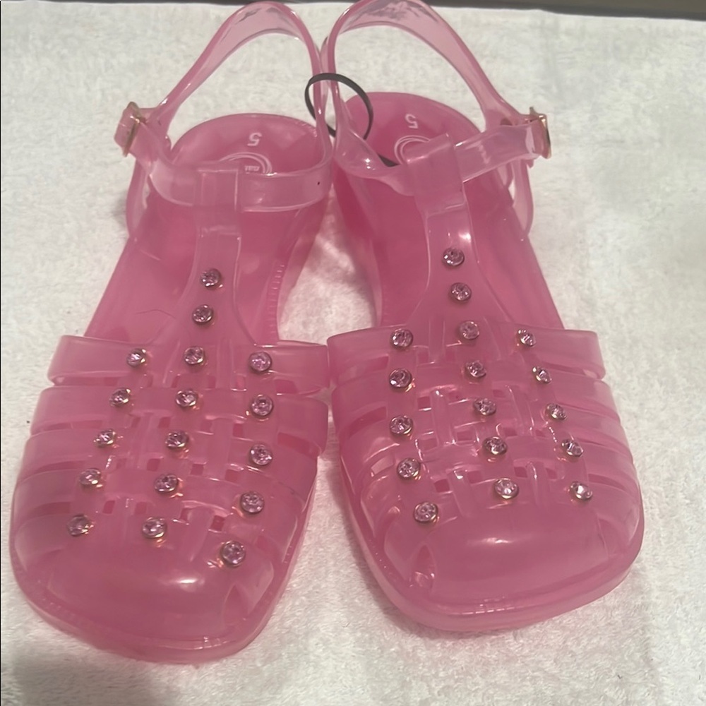 Wonder Nation Pink Jelly Sandals